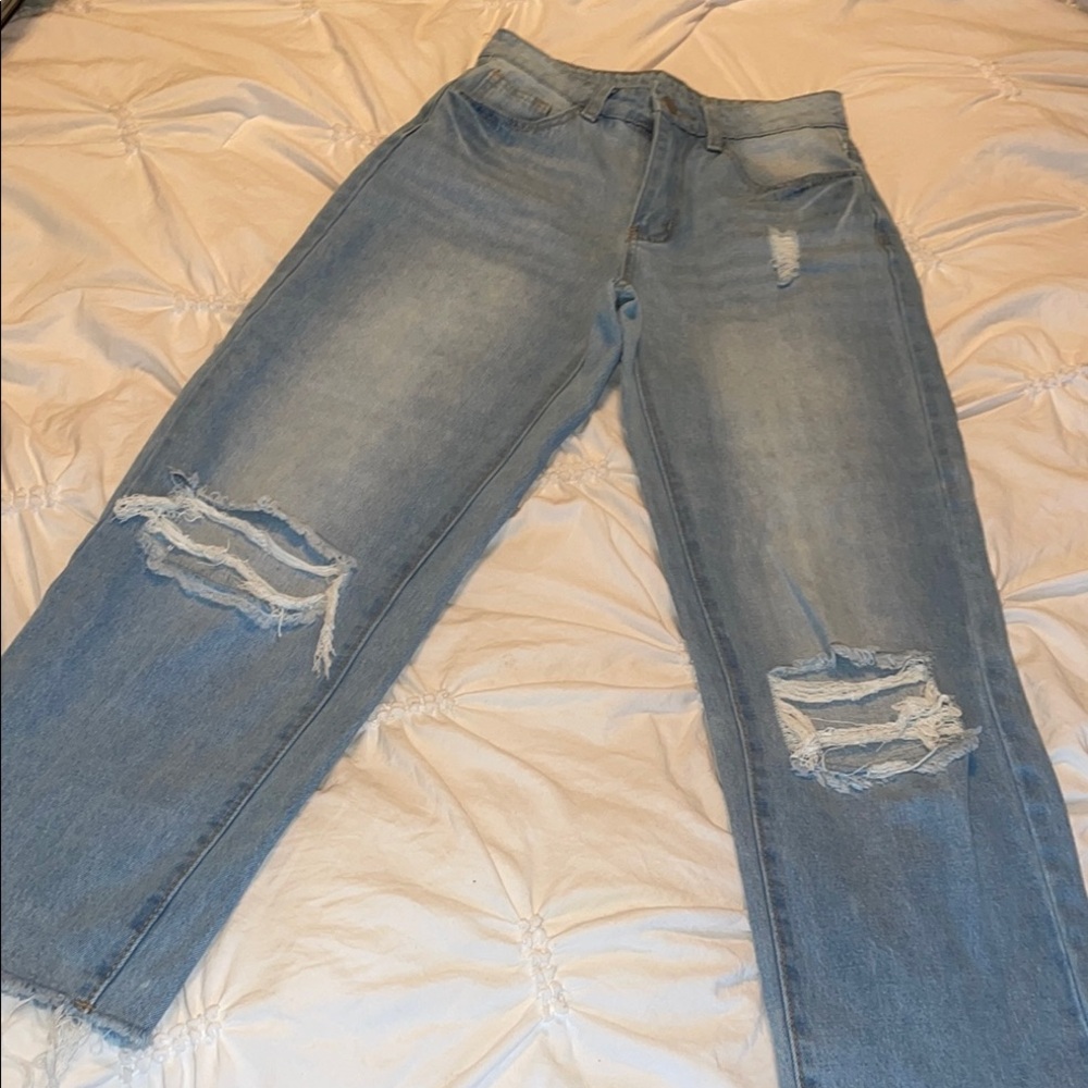 Women's size XXS Petite - SHEIN  Distressed Blue Jeans